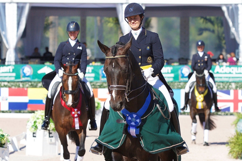 Tinne Vilhelmson-Silfv&eacute;n och Benetton Dream FRH 1301 (HANN hingst f-04 e Brentano II-Rotspon)