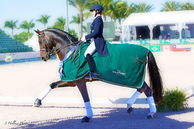 Tinne Vilhelmson-Silfv&eacute;n och Benetton Dream FRH 1301 (HANN hingst f-04 e Brentano II-Rotspon)