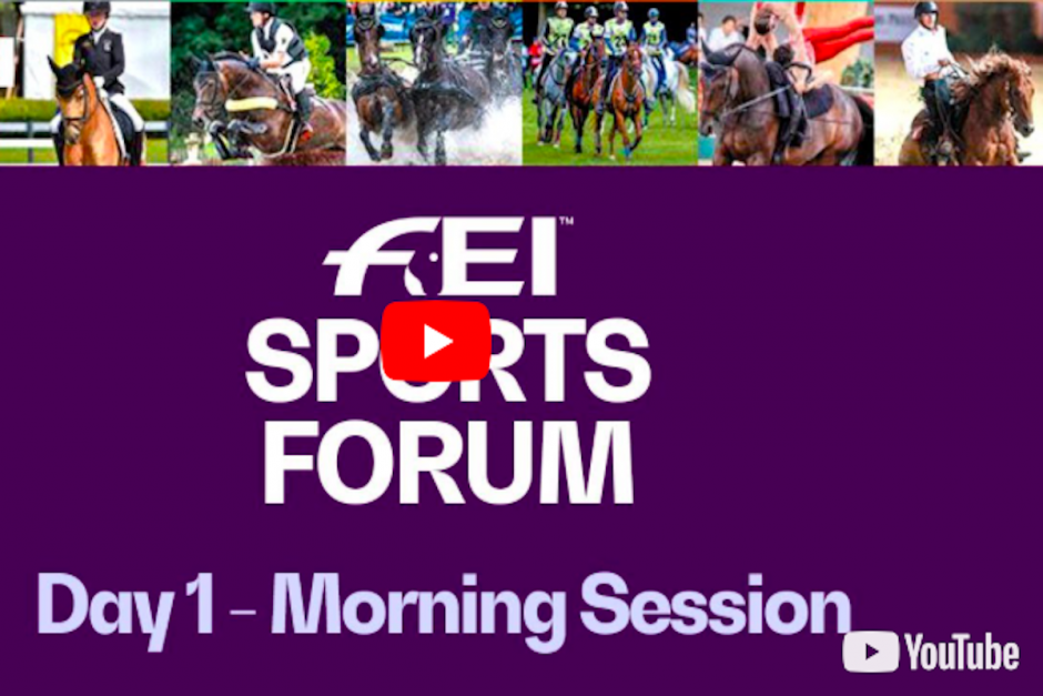 Se FEI:s sportforum i efterhand