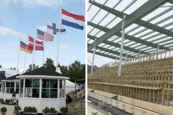 Mer tak i Falsterbo – se den nya läktaren växa fram