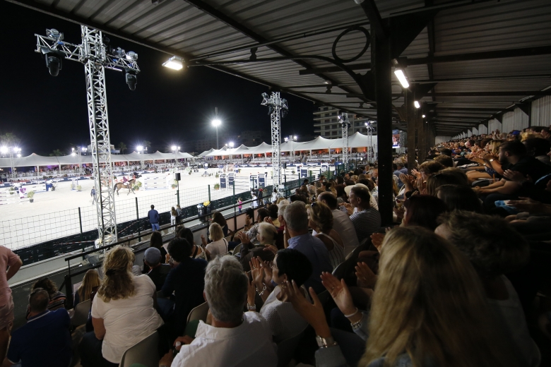 A View Of The Fully Packed Grandstand During The Lgct Grand Prix De La Ville De Cannes
