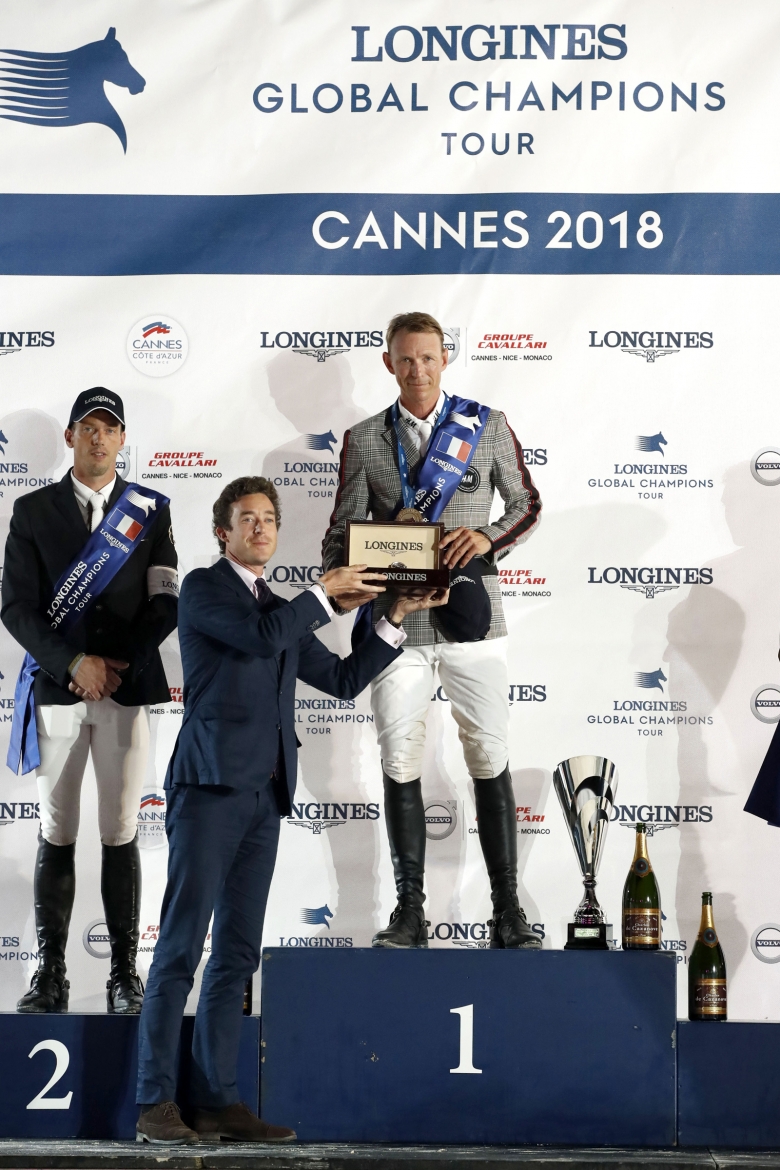 Peder Fredricson Receives The Longines Watch From Armand Vigneras (commercial Manager Longines France)