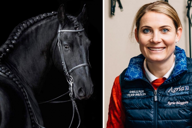 Emelie Brolin siktar högt med friesern Floris van Wyshorne