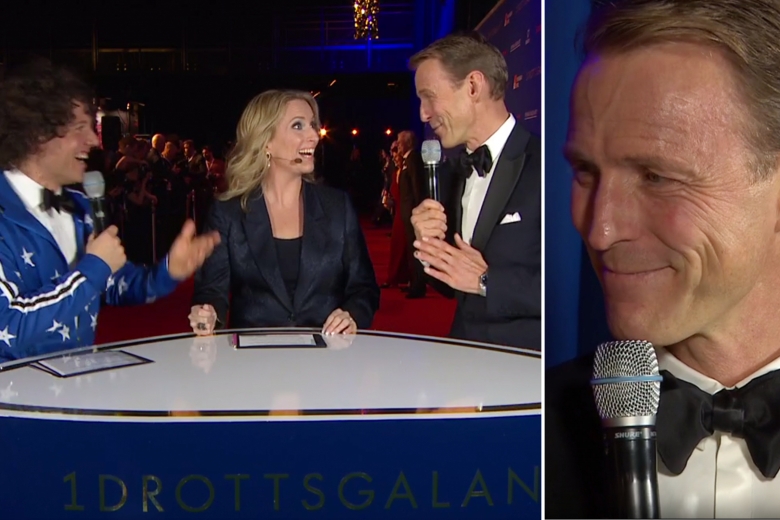 ”Snyggaste accessoaren?” Kolla in Peders klockrena svar på röda mattan