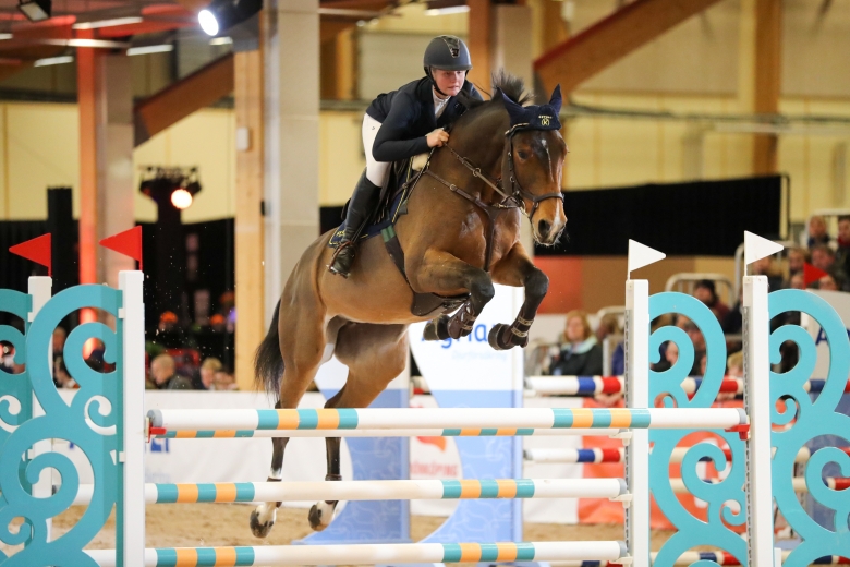 Hoppryttaren Emelie Grönberg i hinderkrasch
