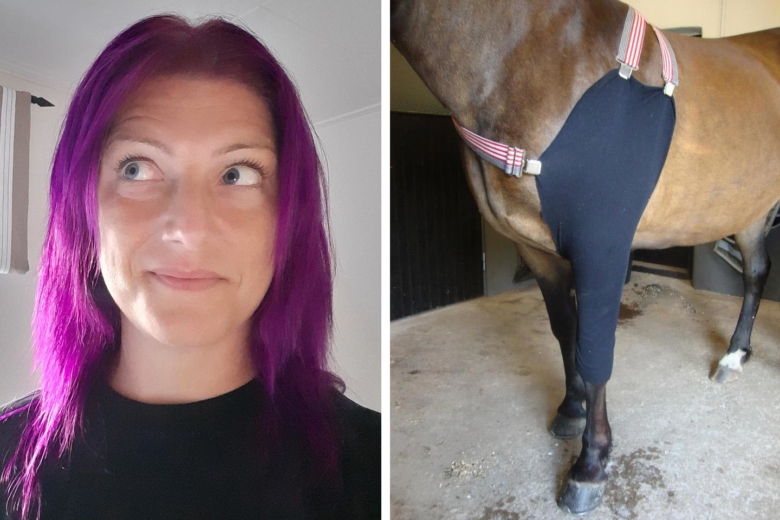 Cajsa fixade ett eget förband till frambenet