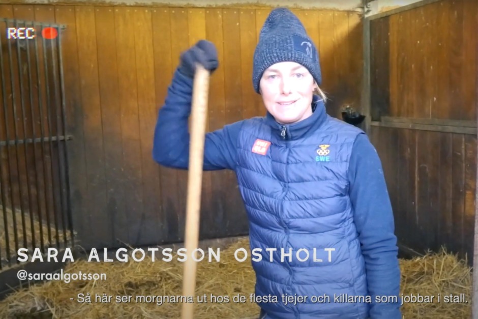 Kolla klippet: Sara Algotsson Ostholt är på gång inför OS