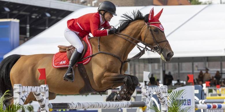 Malin Baryard Johnsson på pallen i Mexiko