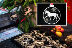 Juldekoration – DRESSYRHÄST 3 st