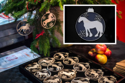 Juldekoration – BRUKSHÄST 3 st