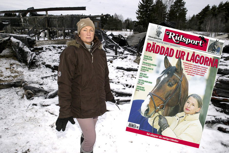 ”Fel” hingst räddades ur stallbranden