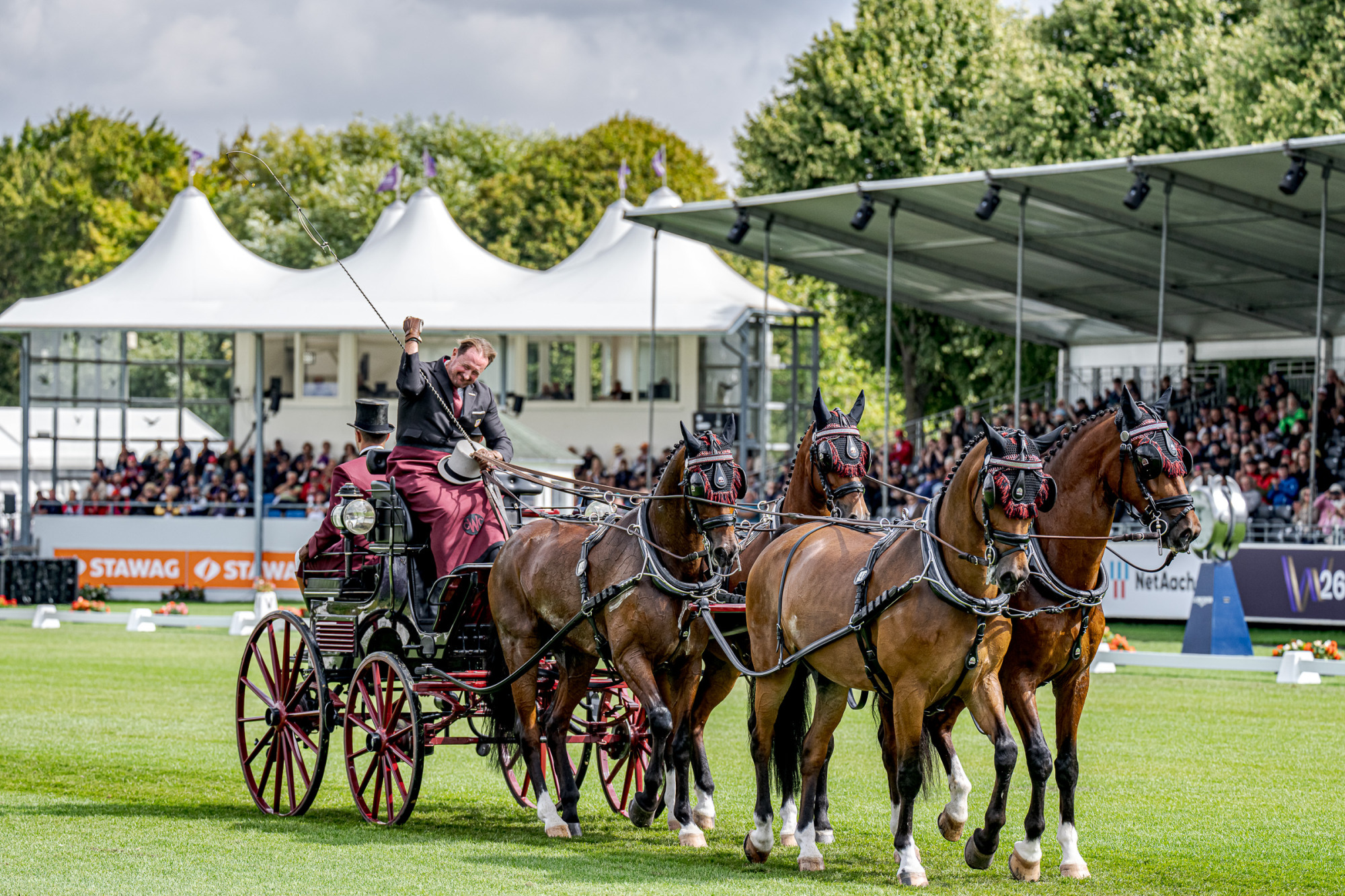 Chester Weber (usa) With Carriage Horses Despardo And Julius V And Kadora And Kasper D And Nico Teusje C
