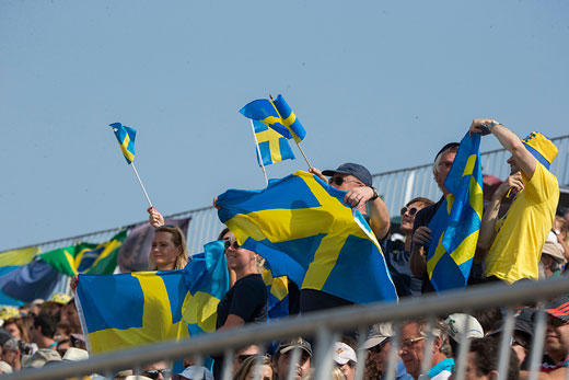 De svenska fansen hejade ordentligt och hade mycket att gl&auml;dja sig &aring;t.