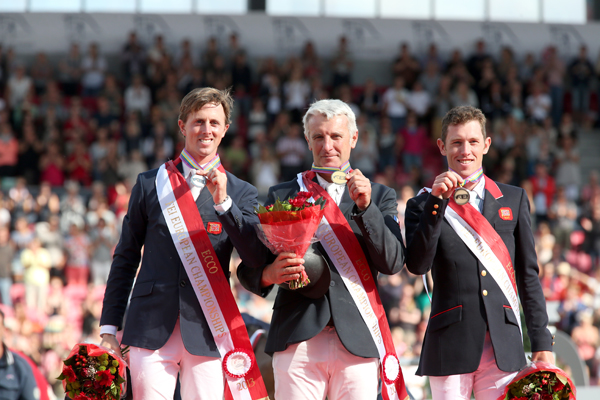Ben Maher, Roger Yves Bost och Scott Brash blev hyllade för sina insatser i en fullsatt arena.