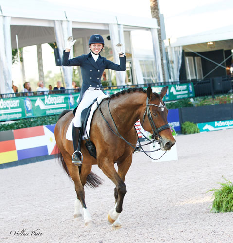 Laura Graves var överlycklig över att ha passerat 80 procent i GP. Ett resultat som förstås räckte till seger i Wellington. Foto: Sara Hellner