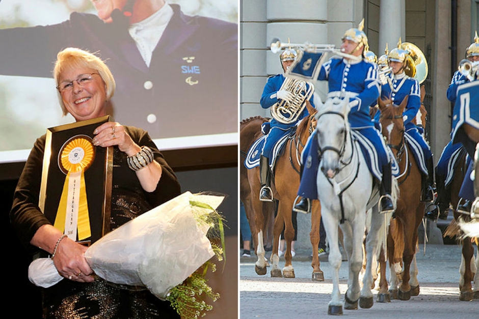Brons-Louise hyllas med parad